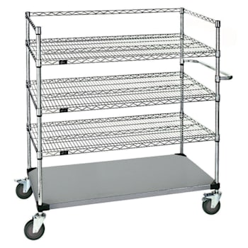 Quantum Storage Systems 4 Stainless Steel Open Surgical Case Cart, 24"X36"X60"
