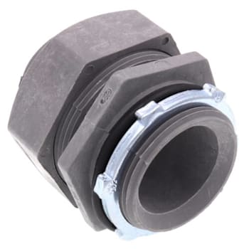 Image for Abb 1-1/2" Straight Liquidtight Fitting, Pvc, Gray, 2-Piece from HD Supply