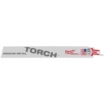 Image for Milwaukee 9" Sawzall Torch Medium Metal Reciprocating Saw Blade, 18 TPI from HD Supply
