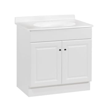 Image for Seasons 30 In. W X 35 In. H X 18 In. D Bathroom Vanity Cabinet With Top, White from HD Supply