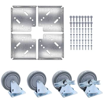 Snap-Loc Wood Dolly Kit With 4" Polyurethane Casters