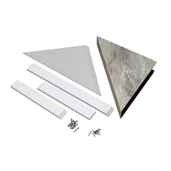 Palisade Vinyl Corner Shower Seat, 24.88" X 12.31", Venetian Marble