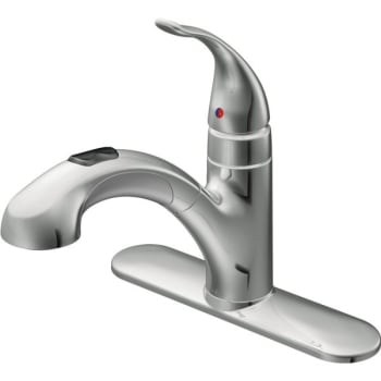Moen® Integra™ Pull-Out Kitchen Faucet, 1.5 GPM, Chrome, 1 Handle
