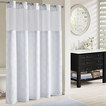 Image for Wyndham Zerohook Shower Curtain Circle Print 71x77 Case Of 12 from HD Supply