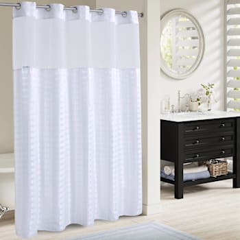 Wyndham Zerohook Shower Curtain Litchfield 71x74 Case Of 12