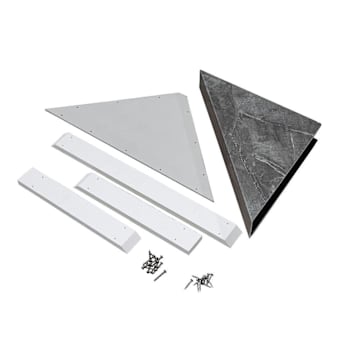 Palisade Vinyl Corner Shower Seat, 24.75" X 12.25", Cracked Slate