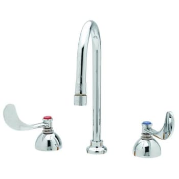 Image for T & S® Widespread Medical/lavatory Faucet, 2.2 Gpm, 6.25" Spout, 8" Center, Chrome from HD Supply