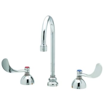 Image for T & S® Widespread Lavatory Faucet, 2.2 Gpm, 6.25" Spout, 8" Center, Polished Chrome from HD Supply
