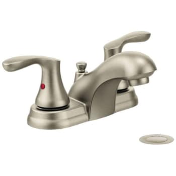 Cleveland Faucet Group® Cornerstone Brushed Nickel Two-Handle Low Arc Bath Faucet 1.5 GPM