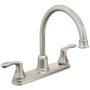 Image for Cleveland Faucet Group® Cornerstone Classic Stainless Two-Handle High Arc Kitchen Faucet 1.5 Gpm from HD Supply