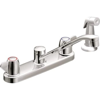 Image for Cleveland Faucet Group® Cornerstone™ 2-Handle Kitchen Faucet W/ Spray, 1.5 Gpm In Chrome from HD Supply