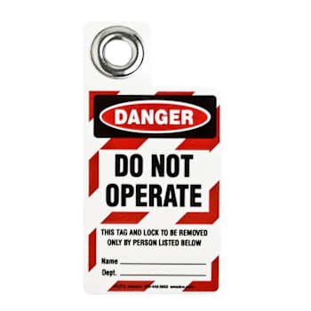 Brady Lockout Tags Danger Do Not Operate Package Of 25