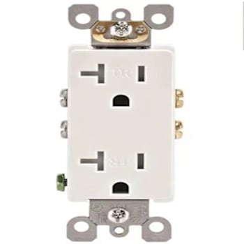 Image for Leviton Leviton Decora 20a Ultrasonic Tamper Resistant Duplex Outlet White from HD Supply