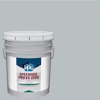 PPG Speedhide Pro-Ev Zero Interior Latex, Eggshell, Gray Frost, 5 Gallon