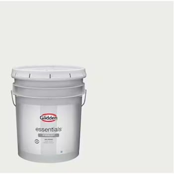 Glidden Essentials Interior Latex, Flat, Commercial White, 5 Gallon