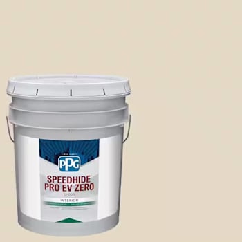 Image for PPG Speedhide Pro-Ev Zero Interior Latex, Flat, Bone White, 5 Gallon from HD Supply