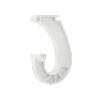 Everbilt Rod Support For Wire Shelving, J Hooks, White, Package Of 10