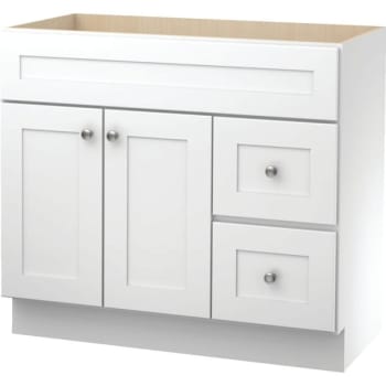 Seasons® Bath Vanity Base Cabinet, 36wx34-1/2hx21d, White Finish