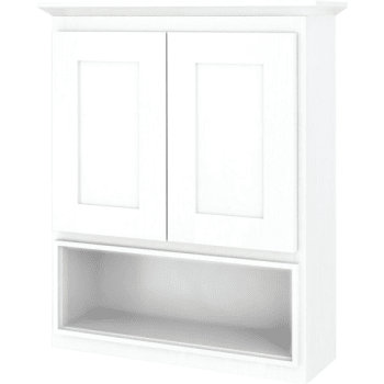 Seasons® Over The John Bath Vanity Cabinet With 6-Way Adjustable Hinge, 21W x 26H x 6D (White)