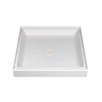 E.l. Mustee Durabase 36 X 36 Alcove Shower Pan Base With Center Drain In White
