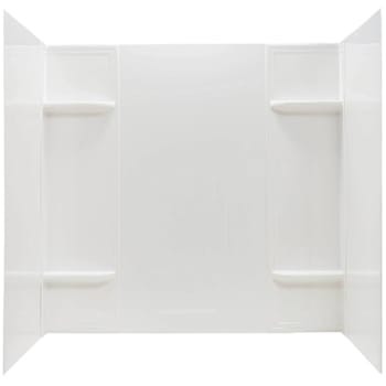 E.l. Mustee Mustee 60"W X 30"D X 58" H Adhesive Thermoplastic Bathtub Surround