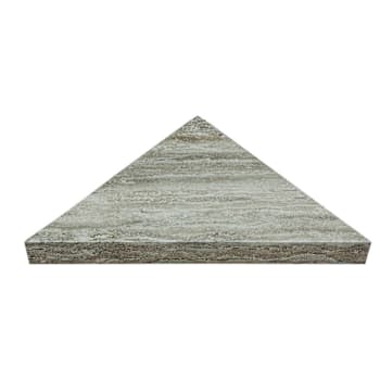 Palisade Vinyl Corner Shower Seat, 24.75" X 12.25", Grecian Earth