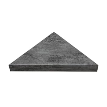 Palisade Vinyl Corner Shower Seat, 24.75" X 12.25", Ashen Slate