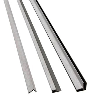 Palisade 94" Vinyl Backsplash Accessory Trim Kit, Iced Pewter, Package Of 6