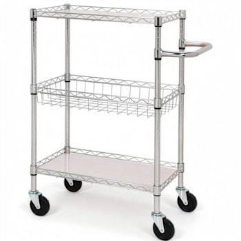 Lorell 3-Tier Rolling Cart