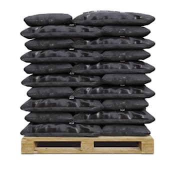 Groundsmart 75 Cubic Ft Black Rubber Mulch Shredded 50 Bags (Ipema Certified)