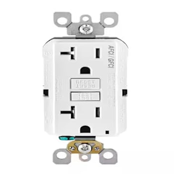 Image for Leviton 20a/125v Duplex Smartlock PRO Afci/Gfci Dual Function Outlet White from HD Supply
