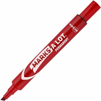 Avery® Marks A Lot Large Permanent Markers Red Package Of 12