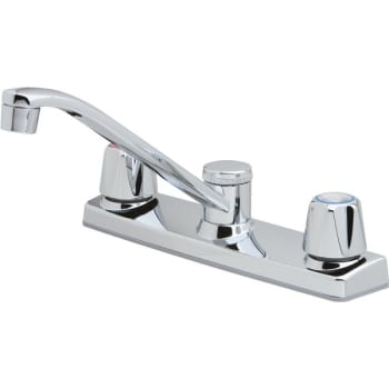 Image for Pfister Pfirst Two-Handle Kitchen Faucet With Spray, Chrome from HD Supply