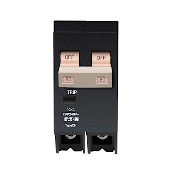 Image for Eaton 2 Pole 80 Amp Plug-On Circuit Breaker 120/240 Volt from HD Supply