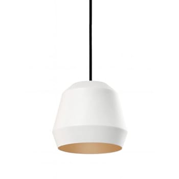 Image for Afx Bronx 10" Medium Base Pendant White/Gold from HD Supply