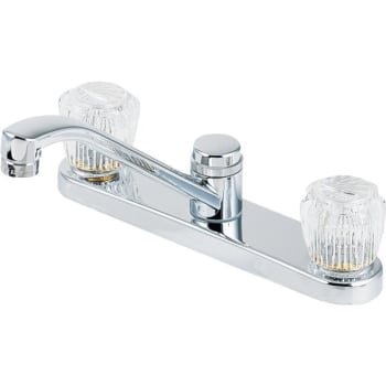 Image for Delta® Kitchen Faucet W/ 2 Acrylic Knobs, 1.2 Gpm (Chrome) from HD Supply