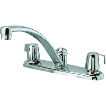 Image for Delta® Two Handle Kitchen Faucet, 1.8 GPM, Washerless Function, Chrome from HD Supply