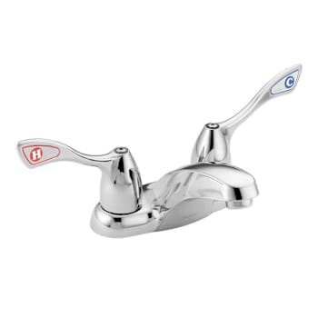 Image for Moen M-Bition Commecial Chrome 2-Handle Low-Arc 1.2 GPM Bathroom Faucet from HD Supply