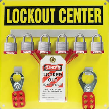 Accuform Lockout Center Board Kit 6 Padlock Capacity