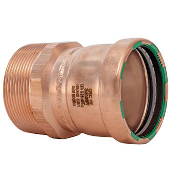 Quickfitting Surepress™ 3" Press X 3" Mnpt Copper Male Adapter