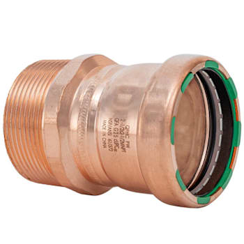 Quickfitting Surepress™ 2-1/2" Press X 2-1/2" Mnpt Copper Male Adapter