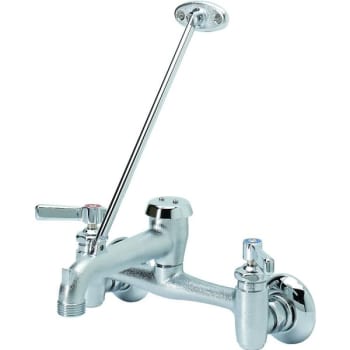 Chicago Faucet® Sink Faucet, 2.2 GPM, 2.5" Spout, 7.625 to 8.375" Center, Chrome, 2 Handles