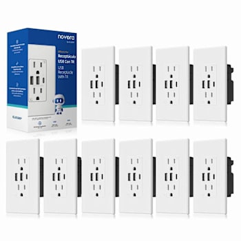 Image for Elegrp 30w 6.0 Amp 3-Port USB Wall Outlet, Matte White Package Of 10 from HD Supply