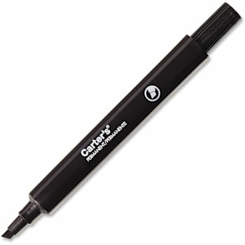 Carter'S Large Desk-Style Permanent Markers Black Package Of 12
