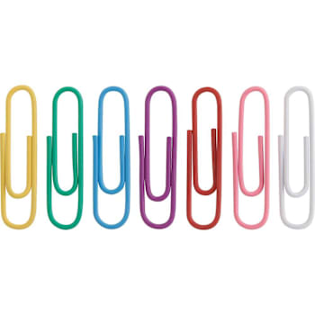 Business Source Vinyl-Coated Gem Paper Clips Package Of 500