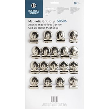 Business Source Magnetic Grip Clips Size #1 Package Of 18