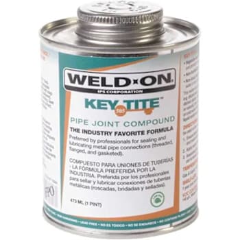 Image for Weld-On IPS Corporation 505 Key Tite Metal Pipe Thread Sealant Green Low VOC 8oz from HD Supply