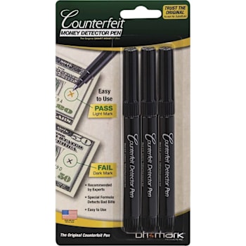 Dri-Mark Counterfeit Detector Pens Package Of 3