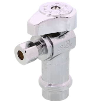 Image for Brasscraft 1/2" Press Connect Inlet X 1/4" Comp Outlet 1/4 Turn Angle Valve from HD Supply