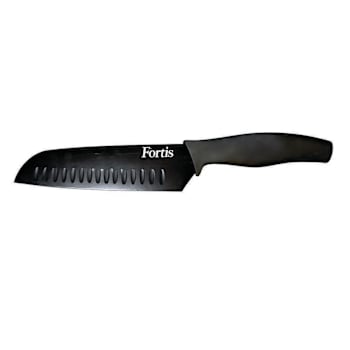 Fortis Santoku Knife W/Sheath - Black Case Of 12